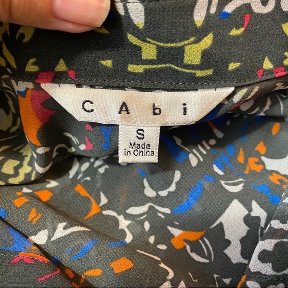 Cabi #129 Sheer Blouse Long Sleeve Button Down Med - Picture 5 of 7